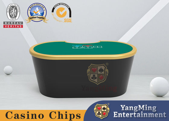 satın al Yanmaz Tahtalı Özel Kulüp Oval PU Deri Casino Poker Masası Çevrimiçi üretim