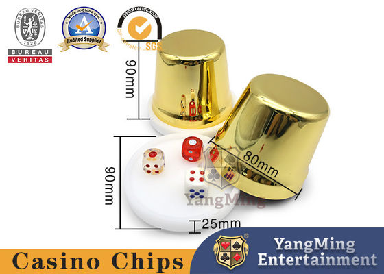 satın al Kumarhane Oyunları Poker Masası Altın Paslanmaz Zar Bardak Çalkalayıcı Kumar Oyunları İçin Çevrimiçi üretim
