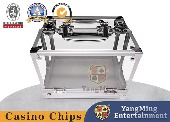 satın al 600 Chip Şeffaf Akrilik Poker Chip Kilitleme Taşıyıcı 6 Chip Rack içerir Çevrimiçi üretim