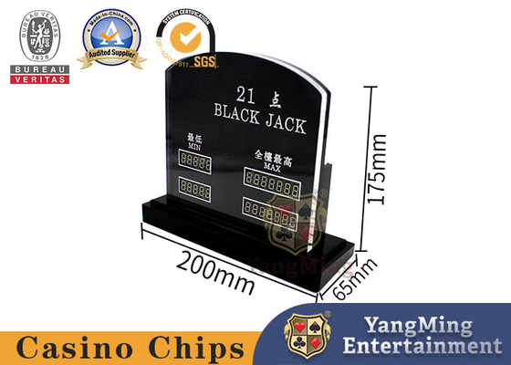 satın al Akrilik gravür Baccarat Black Jack Poker Oyunu Masaüstü LED Elektronik Sınırlı Kırmızı Kart Çevrimiçi üretim