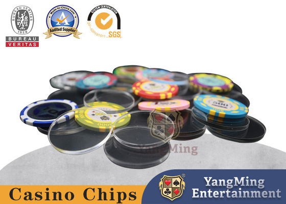 satın al Poker Masası Özelleştirilmiş Tamamen Şeffaf 40mm Yuvarlak Chip Madeni Para Ara Parçaları Çevrimiçi üretim