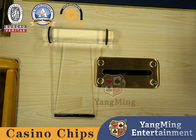Black Jack Roulette Gambling Table Countertop Metal Cash Box Paper Currency Plastic Insert Board