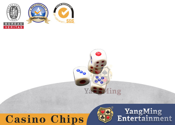 satın al Poker Chip Oyunlar 10 Altı Taraflı D6 16mm Standart Zar Beyaz Çok Renkli Pipli Set Çevrimiçi üretim