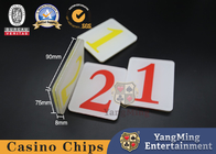 Frosted Acrylic Plastic Number 1, 2 Poker Gambling Table Card Game Dedicated Card Cover Board