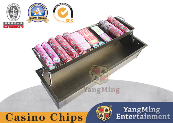 satın al Bakara 12 Satır Blackjack Metal Malzeme Kilitli Dikdörtgen Poker Chip Tepsisi Çevrimiçi üretim