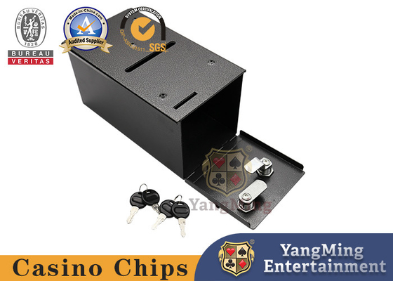 Baccarat Texas Casino Poker Masa Oyunu Metal Kilit Atılan Kart İpucu Kutusu