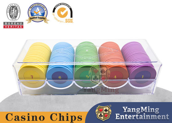 Texas Holdem Casino Chip Tabakları Siyah Renkli, Rahat Dokunma Casino Chip Sahibi