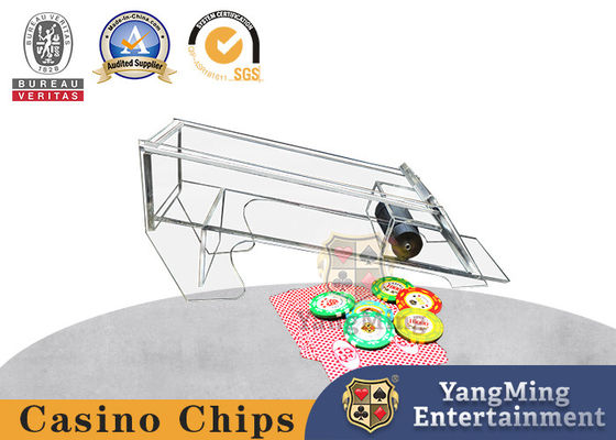 Tamamen Şeffaf Baccarat Kazino Satıcı 8 Çift Poker Kazino Masa Satıcı Ayakkabıları