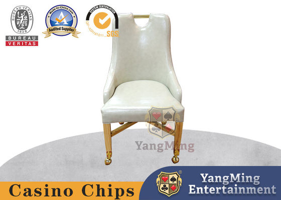 Baccarat Casino Metal Kaydırıcı Tekerlekli Sandalye Poker Kulübü Masa Oyunu Oyuncular Koltuklu Sandalye