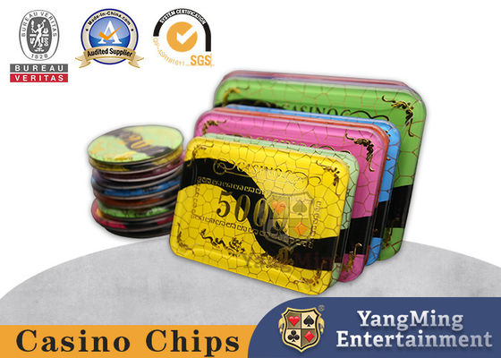 Baccarat Chip Para Birimi, Akrilik Sıcak Damgalama Kristal Poker Masa Oyunu Fişleri Özelleştirilebilir