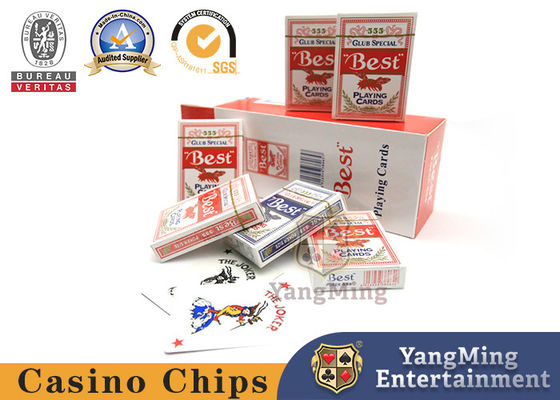 555 Red Blue Bee Poker Casino Baccarat Texas Masa Oyunu 280g Blue Core Poker Kartları