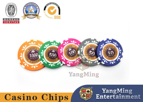 Baccarat Texas Casino Masası Film Tasarımı ile Özel ABS Clay Poker Chip Set