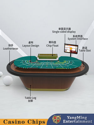 Poker Casino Katı Ahşap Baccarat Masası Poker Oyun Chips Satranç Masası