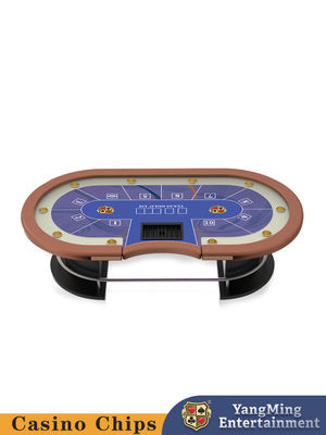 Yeni Tasarlanmış Texas Casino Masası Yarışma Oval Metal Step Poker Kulüp Masası