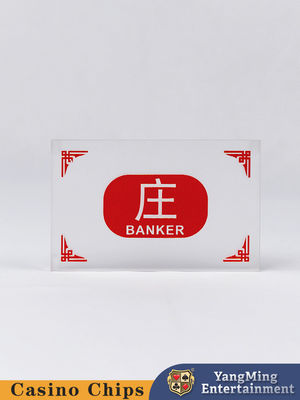 Güneydoğu Asya Tarzı Baccarat Poker Masa Kumar Casino Özel Banker Oyuncu Kazandı Mark Dealer Button