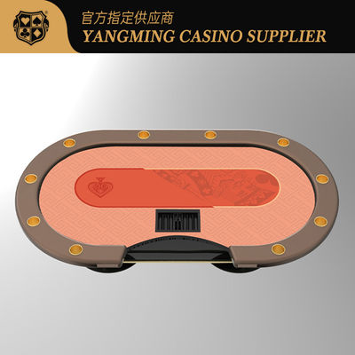 Modern Casino Oval Metal Treadle Poker Masası Poker Masaları Kumar Odası Oyuncular