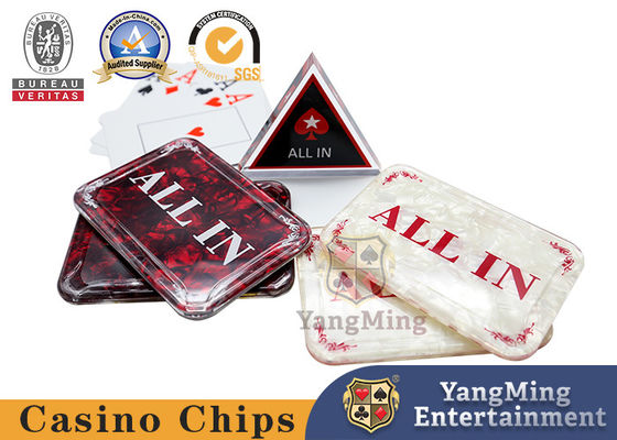 Sıcak Satış 1 PCS Akrilik Baccarat Tüm Düğme Poker Kartları Muhafız Casino Casino Masa Bahis Markası