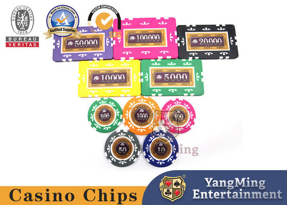Toptan ABD ABS Sekiz Taç Patch Kağıt Kod Seti Casino Eğlence Oyun Masaüstü Çipleri