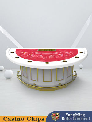 Deluxe Yükseltilmiş Yarım Yuvarlak Bar Koruyucu Black Jack Poker Masası Casino Kulübü Eğlence Poker Oyun Masası