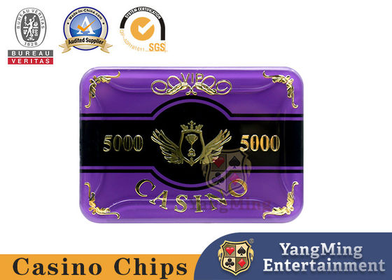 Bakara Akrilik Çip Seti Yüksek Sıcaklık Altın Kaplama Poker Masası Oyun Çipi