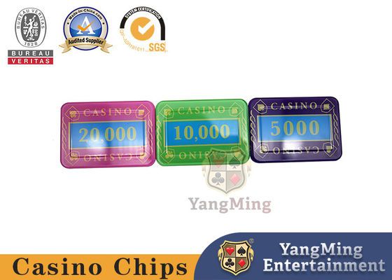 Casino Crystal Poker Chips Set Lucency Akrilik 730 PCS Alüminyum Kutusuyla Plastik Oyun Seti