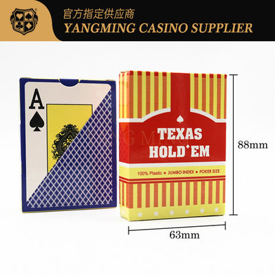 Yeni Ürün Açılışı Texas Hold'em Plastik Poker Kartı Su geçirmez Dondurulmuş Poker Kırmızı ve Mavi Köprü Oyunu