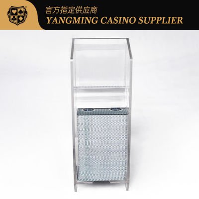 Şeffaf Akrilik 8 Deck Oyun Kartı Atma Sahibi Satılık Baccarat Casino Poker Oyun Masaüstü Atma Sahibi
