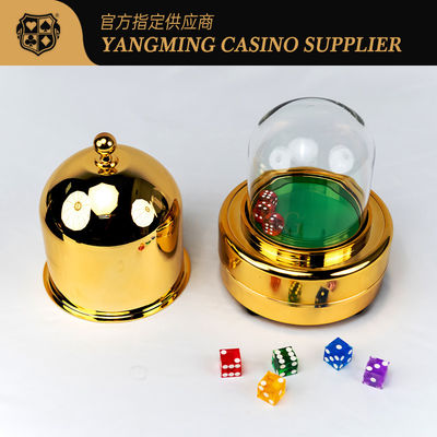 Lüks VIP Kulübü Poker Masası Özel Parlak Altın Akıllı Elektrik Dice Cup Fabrikası Özel Akıllı Kontrol Dice Cup Kumar Masası için