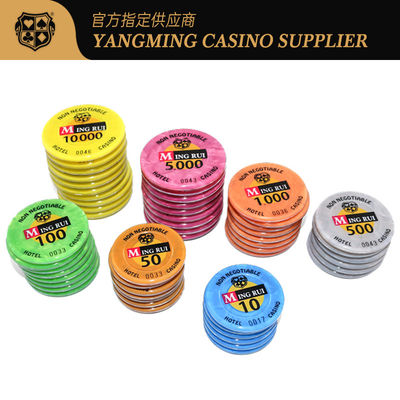 Crystal Clear ABS Sticker Casino Akrilik Yuvarlak ve Oktal RFID Poker Chip Casino UV Chips Set Güvenlik kodu ile plaket
