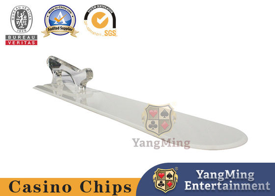 Kumar Bakara Texas Holdem Masa Poker Aksesuarları ABS Plastik Kart Kürek Kürek Ile Beyaz & Kırmızı
