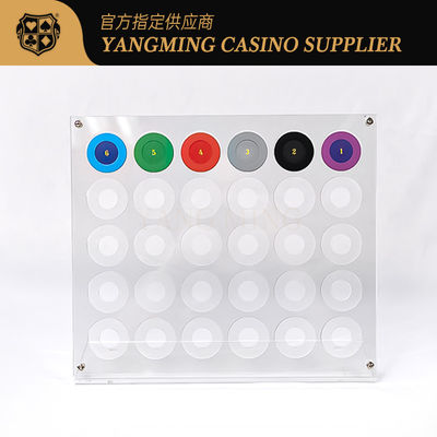 30pcs 40mm çaplı rulet delikleri akrilik poker fişleri gösterge stand tutucu poker fiş rafı