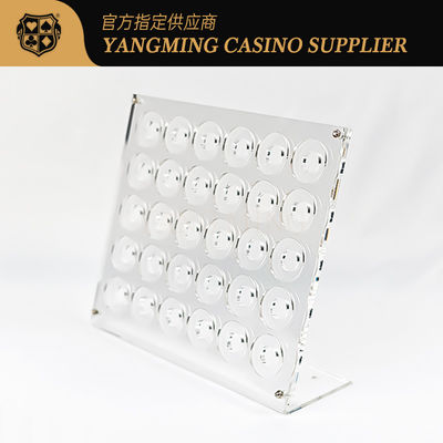 Açık Akrilik Casino Chip Ekran Racks Eğlence Ürünleri Poker Chip Racks