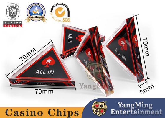 Texas Holdem Poker Stars Texas All In markası Beş Noktalı Yıldız İki Yan Tam Şeffaflık