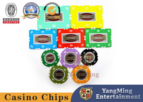 Plastik RFID Casino Cips Seti / 10 Gram Poker Kulübü Oyun Çıkartmaları Chip