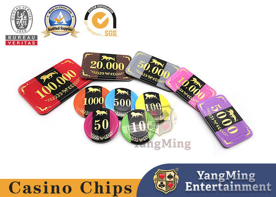760p Akrilik RFID Poker Chips Baccarat Casino Eğlence Poker Oyunları için Üçlü Chip Set