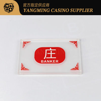 Baccarat Dondurulmuş Bankacı Oyuncu Satıcı Düğme Poker Oyunu