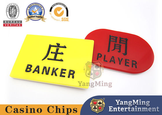 Kumar Poker Masası BANKER PLAYER Button Baccarat Casino Masası Bland Marker