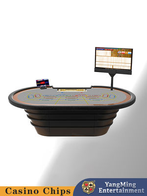 Fabrika Özelleştirmeli Akıllı RFID Çip Sensör Poker Masası Kumarhane Bakara Sıradan Oyun Poker Masası