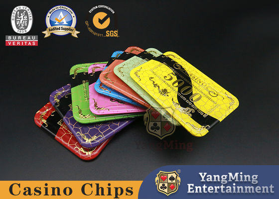 Kumarhane Poker Fişleri İki Katmanlı Akrilik Ejderha ve Anka Kuşu Damgalama Kodu Baccarat Kumar Eğlence ve Eğlence Oyunları