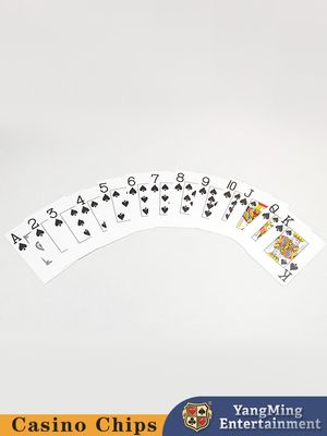 Teksas Hold'Em Oyunları için Mat Kaplama Parmak izi Anti Kayma Yumuşak Karıştırma PVC Malzeme Plastik Büyük Baskı 280 Gram Siyah Kutusu Oyun Kartları.