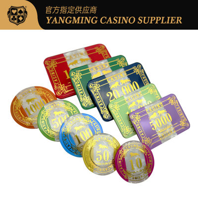 760 Parça Akrilik Çip Set Kristal Plastik Poker Baccarat Çipler Paralar