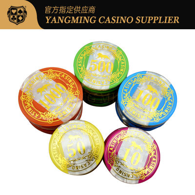 Fabrika Özelleştirmeli 760 Adet Akrilik Üç Renkli Çip Seti Casino Kulübü Poker Kristal Plastik Çipler