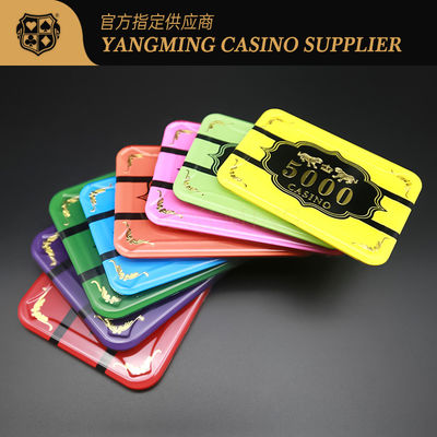 Özel Akrilik Çipler Ejder Kaplan Deseni Kristal Plastik Baccarat Poker Masa Oyunu