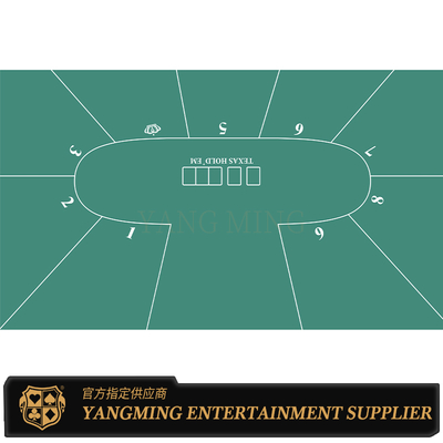Factory Supply Tablcloth Texas Hold'Em 9 Player Waterproof Game Tablecloth Design Customized