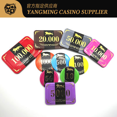 Uluslararası Casino Poker Chips 760 Chips taşıyıcı tasarımı ile Akrilik Kristal Set