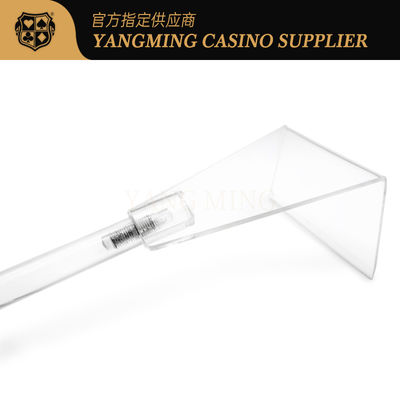 Tam Şeffaf Casino Oyun Aksesuarları Akrilik Poker Chips Komisyon / Plastik Teleskopik Sökme Kumar Cips Komisyon