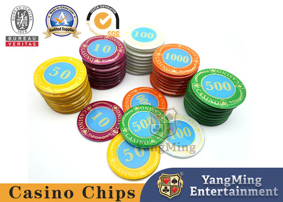 730 Adet Akrilik Kristal Cips Seti Poker Oyunu Bağımsız UV Menekşe