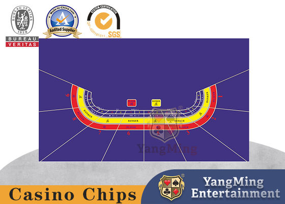 8 Oyunculu Bakara Mor Profesyonel Su Geçirmez Oyun Masa Örtüsü Texas Hold'Em Dragon Tiger HD Baskı Düzeni