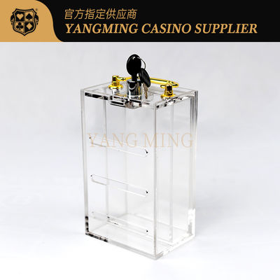 Akrilik Fabrika Tam Şeffaf 8 Güverte Kartları Taşıyıcı Casino Oyun Aksesuarları Bayiler Kart Sahibinin Oyun Kartları