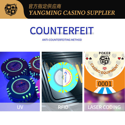 Profesyonel Nylon Poker Chip Plakası Dikdörtgen Poker Square Chip RFID Poker Chip